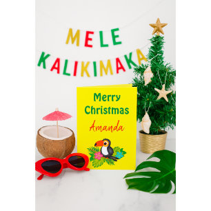 Carte Tropical Toucan Joyeux Noël