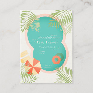 Carte tropicale de conseil de baby shower de