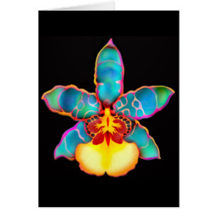 Carte tropicale d'orchidée d'imaginaire