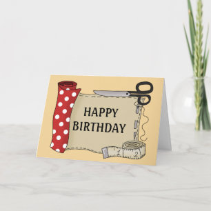Carte Trousse de Couture Joyeux Anniversaire