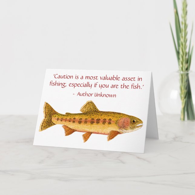 Carte Trout card avec Funny Saying (Devant)