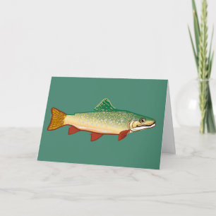 Carte Trout fish birthday art