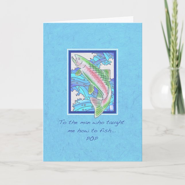 Carte Trout pour la fête des pères Pop (Devant)