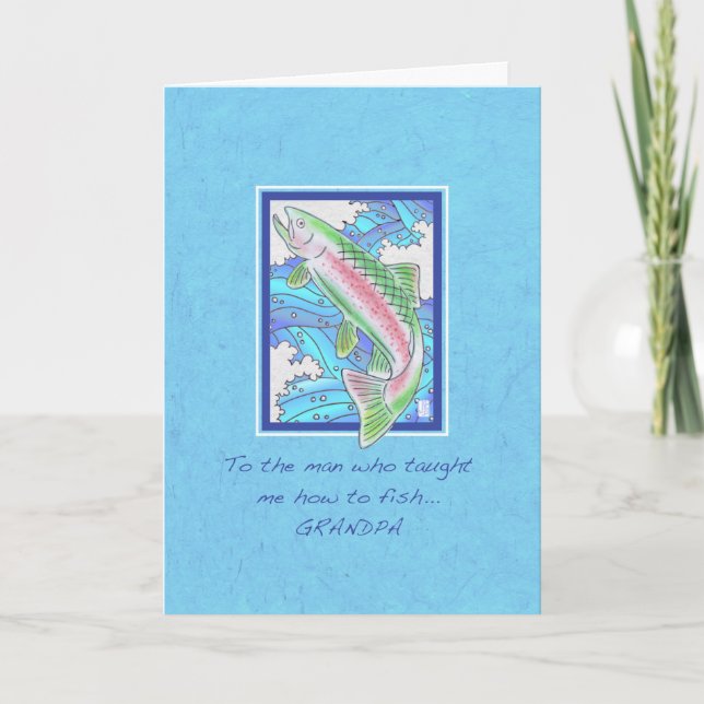 Carte Trout to grand-père Get Well (Devant)