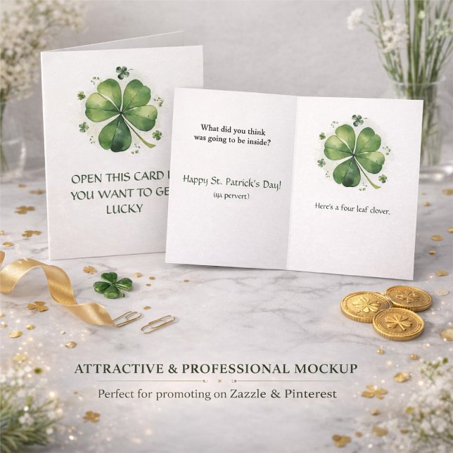 Carte Trouve la chance - Drôle St Patrick's Day  (Créateur téléchargé)