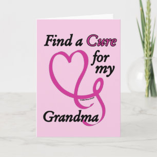 Carte Trouver un remède/coeur/grand-mère...Cancer du sei