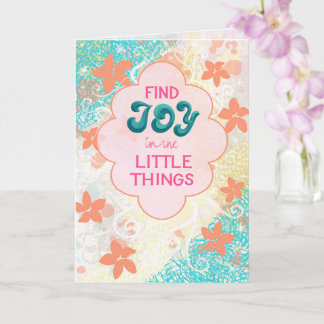 Carte Trouvez la joie dans les petites choses – Abstrait