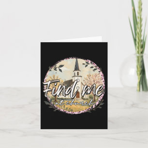 Carte Trouvez-Moi À L'Église Inspirationnelle Foi Chréti