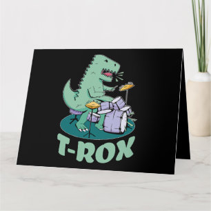 Carte TROX Rocking Tyrannosaurus Drum Dinosaur Funny TRe