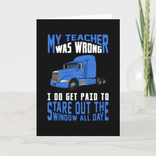 Carte Trucker Love Truck Driver Trucks Drôle Idée cadeau