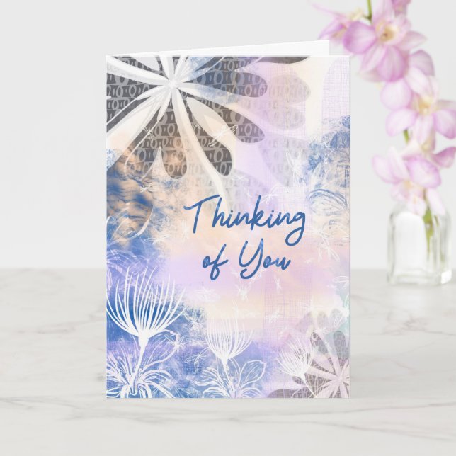 Carte True Blue – Encouragements Floraux à l'Aquarelle (Orchidée)