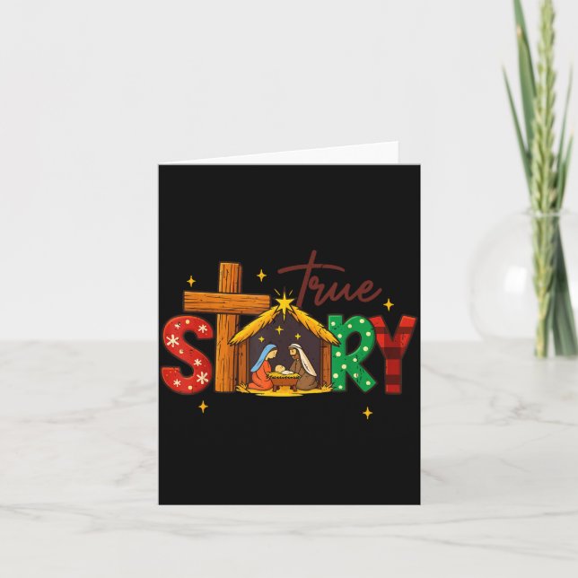 Carte True Story Christian Christmas Family Pajamas Pjs  (Devant)