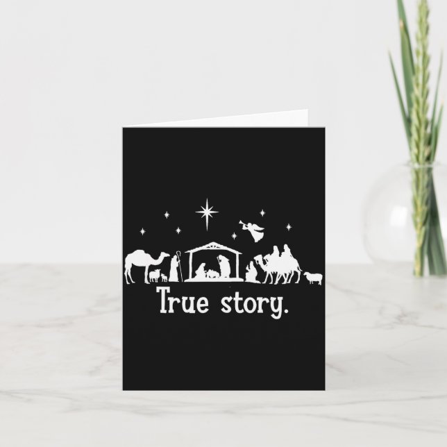 Carte True Story Nativity Manger Christmas Baby Jesus Ki (Devant)