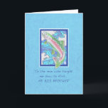 Carte Truite pour l'anniversaire de Big Brother<br><div class="desc">Cette carte fantaisiste représente une truite arc-en-ciel nageant dans un ruisseau écumeux, et dit "À l'homme qui m'a appris à pêcher... MON GRAND FRÈRE" Et à l'intérieur, "Tu m'as aidé à appâter mon crochet, à lancer ma ligne et à démêler mes problèmes. Je t'aime. Joyeux Anniversaire ! Que tu attrapes...</div>