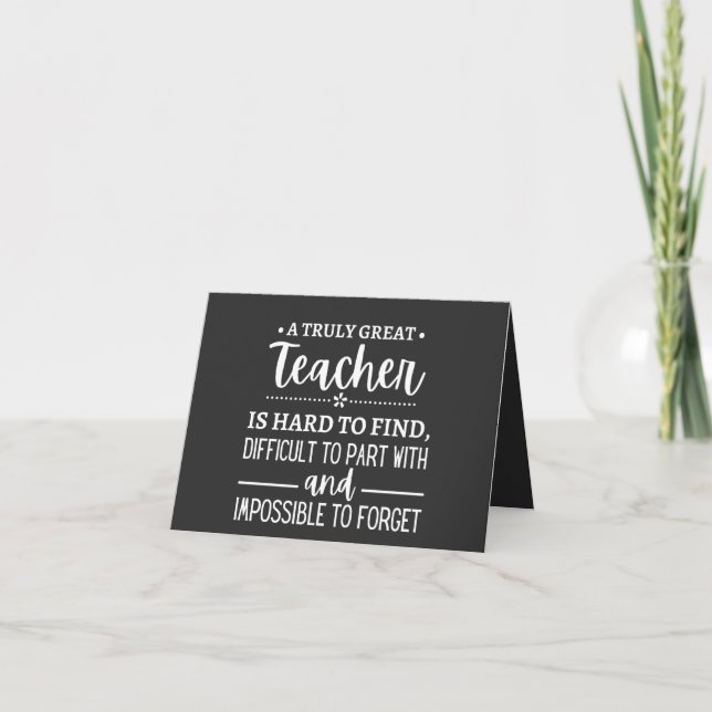 Carte Truly Great Teacher (Devant)
