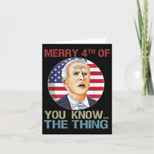 Carte Trump 2024 Happy 4 juillet Anti Biden Funny Fath