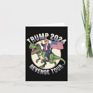 Carte Trump 2024 La Revenge Riding Dinosaure Américain F