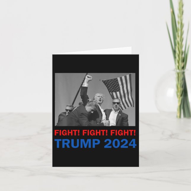 Carte Trump 2024 Lutte Contre Donald Trump Fist Pum (Devant)