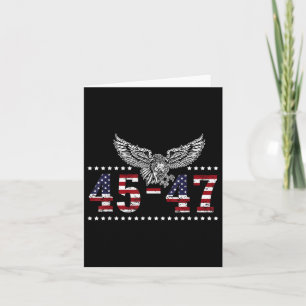 Carte Trump 2024 Président 45 Et 47 États-Unis Drapeau T