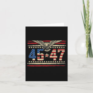 Carte Trump 2024 Président 45 Et 47 États-Unis Drapeau T