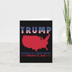 Carte Trump 20 janvier 2025 Inauguration patriotique amé