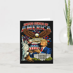 Carte Trump 250e anniversaire d'amérique 250 ans 4 juill