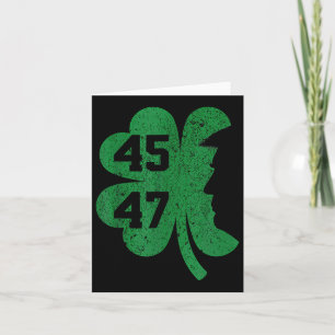 Carte Trump 45 47 Président Saint-Patricks Shamrock de l