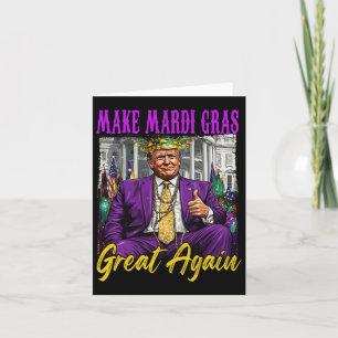 Carte Trump 47 Rendre Mardi Gras grand à nouveau Vintage