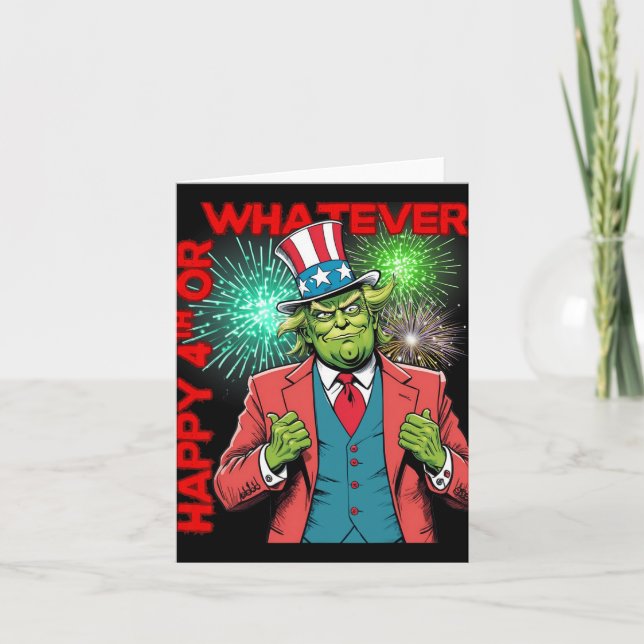 Carte Trump 4 juillet drôle (Devant)