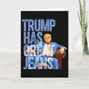 Carte Trump a de grands jeans drôle de chemise de mème p