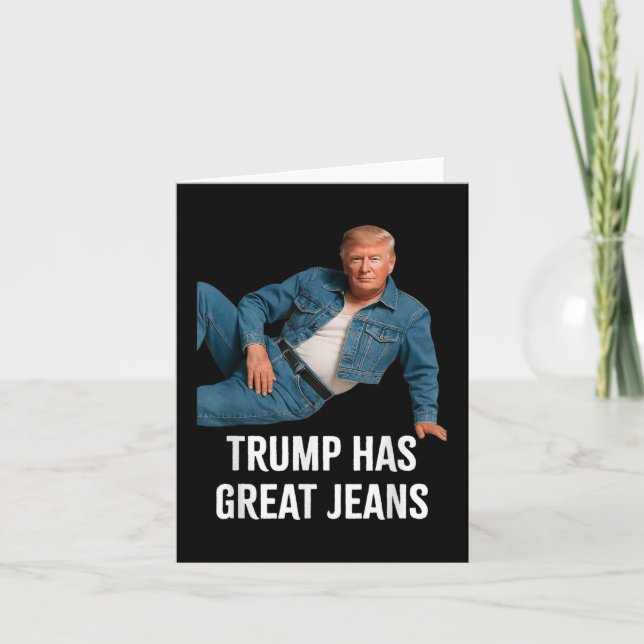 Carte Trump A De Grands Jeans Drôle Graphique Teinté Ret (Devant)