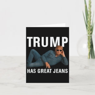 Carte Trump A De Grands Jeans Drôle Graphique Teinté Ret