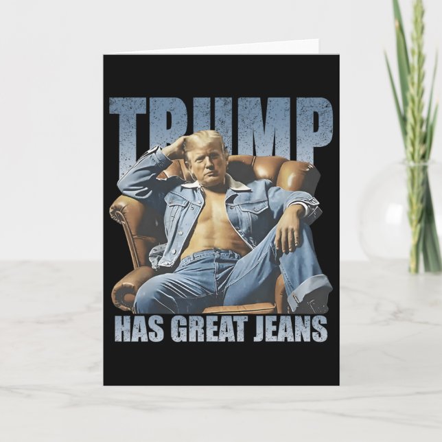 Carte Trump a de super jeans drôle rétro  (Devant)