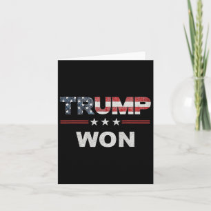 Carte Trump a gagné le drapeau américain du 4 juillet 