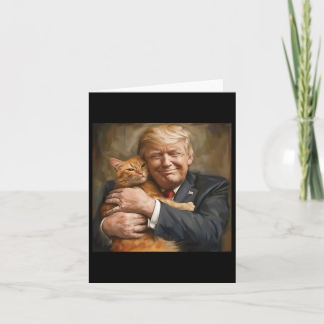 Carte Trump Accroche Un Chat Orange 2024 (Devant)