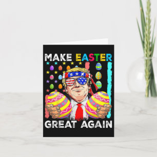 Carte Trump amusant rendre Pâques grand à nouveau lapin
