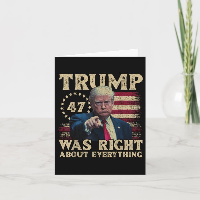 Carte Trump avait raison sur tout (Devant)