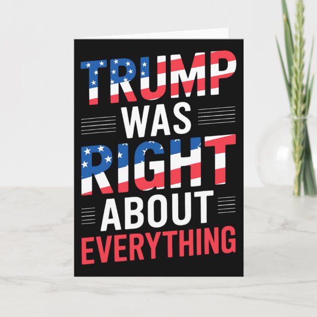 Carte Trump avait raison sur tout  (Devant)