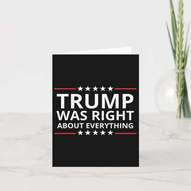 Carte Trump Avait Raison Sur Tout Ce Que Les Tarifs Fonc (Devant)