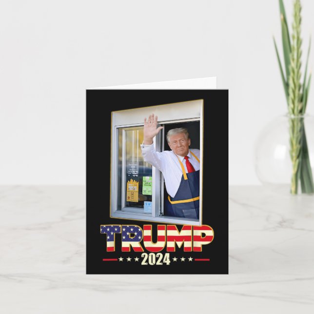 Carte Trump avec l'employé de Mc Donald Trump Vote pour  (Devant)