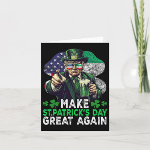 Carte Trump Beer Shamrock Faire que la Saint-Patrick soi