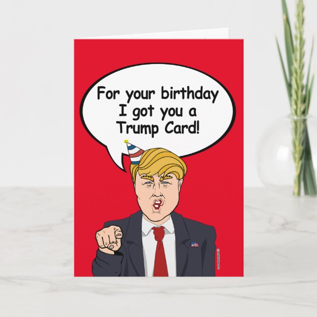 Carte Trump Birday Card - Pour ton anniversaire je t'ai  (Devant)