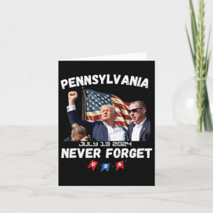 Carte Trump Butler Pennsylvanie n'oublie jamais