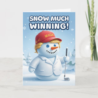 Carte Trump Christmas Card | Snowman Trump