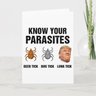 Carte Trump Connaissez Vos Parasites Tique de Cerf Tique