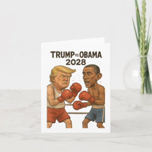 Carte Trump Contre Obama 2028 Concours De Boxe Drôle