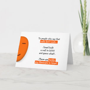 Carte Trump coupe le mur des Mexicains et des Humours is