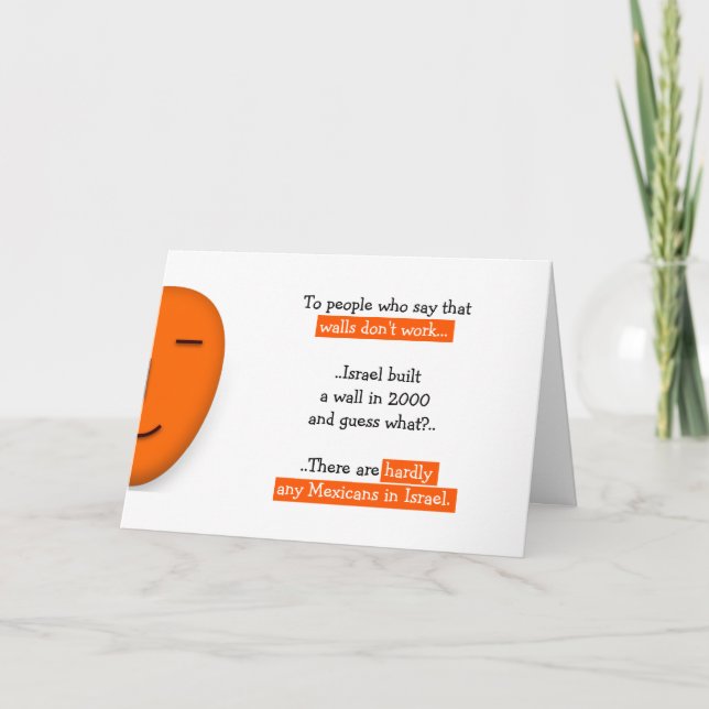 Carte Trump coupe le mur des Mexicains et des Humours is (Devant)