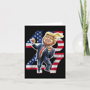 Carte Trump Dance 45 47 Drapeau américain Trump 2024