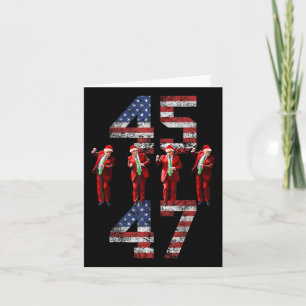 Carte Trump Dance 45 47 Drapeau américain Trump Xmas Paj